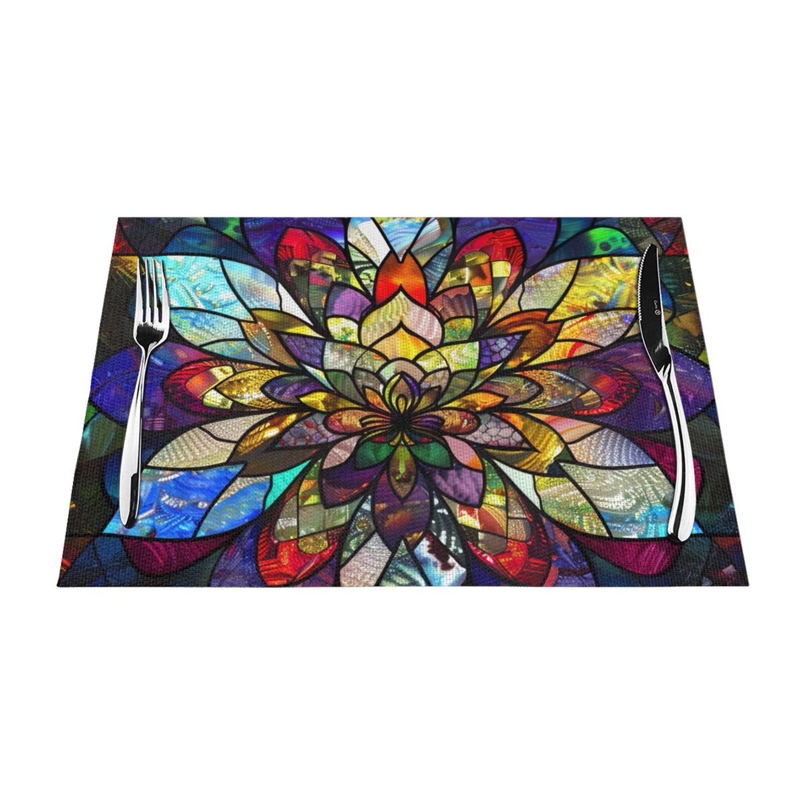 Set de table PVC floral anti-dérapant et résistant à la chaleur pour protéger votre table