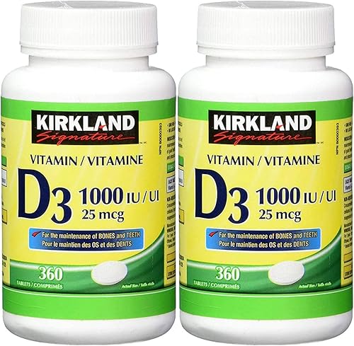 Miniatura 2 de (Paquete doble) 2 x Kirkland Signature Vitamina D3 1000IU25mcg, 360 comprimidos