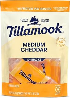 Medium Cheddar Cheese 3/4 oz Snack Portions, 10 ct