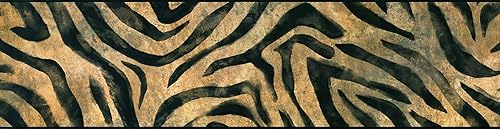 Miniatura 2 de CONCORD WALLCOVERINGS ™ Papel Pintado Frontera Patrón Animal Estampado De Cebra Para La Habitación De Los Niños Dormitorio Powder Room, Beige