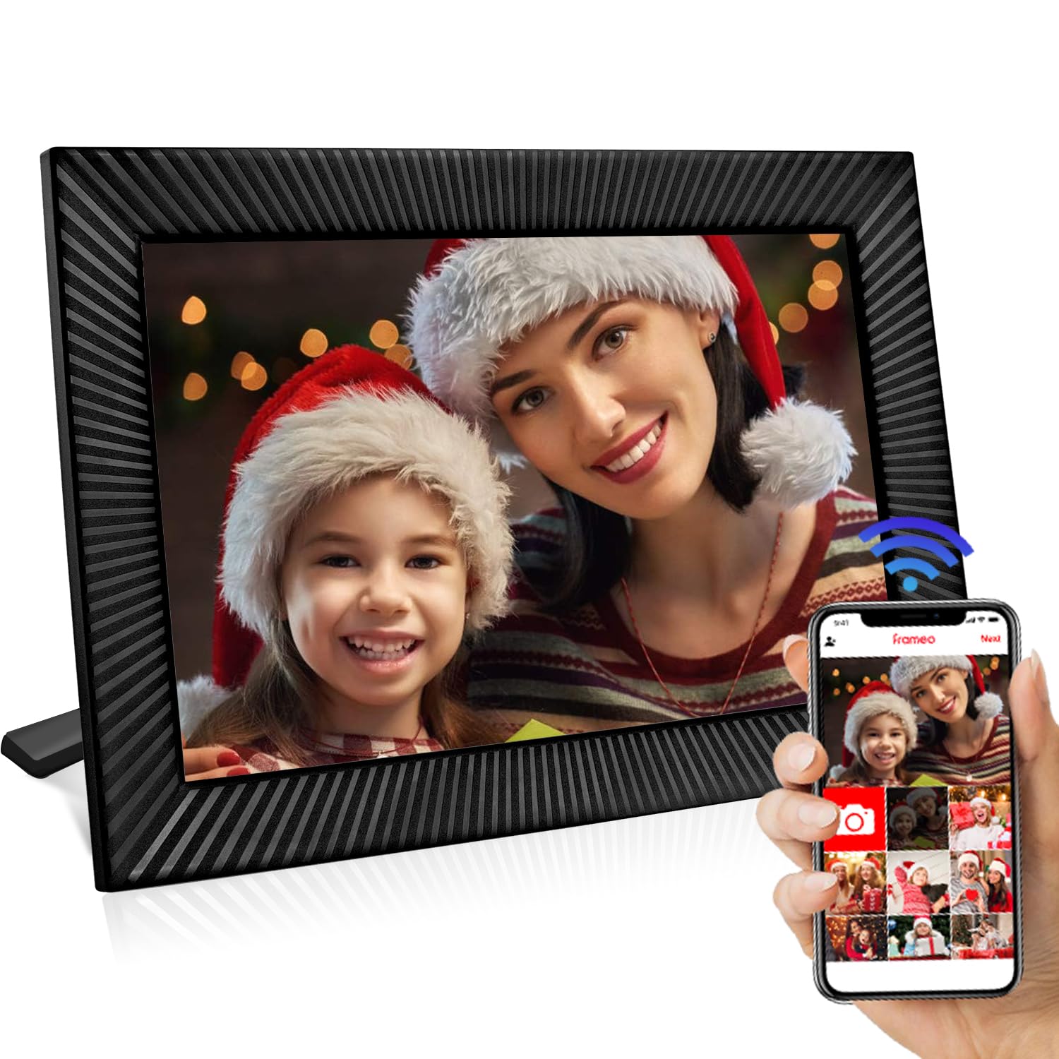 Digital Photo Frame WiFi 10.1 Inch HD IPS Touchscreen Digital Picture Frame with 32GB Memory, Easy Share Photos/Videos