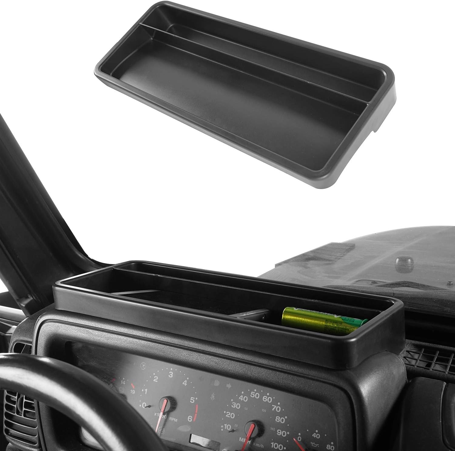 Wrangler TJ Dash Tray Dashboard Storage Box Container Organizer for Jeep Wrangler TJ 1997-2006 Interior Storage