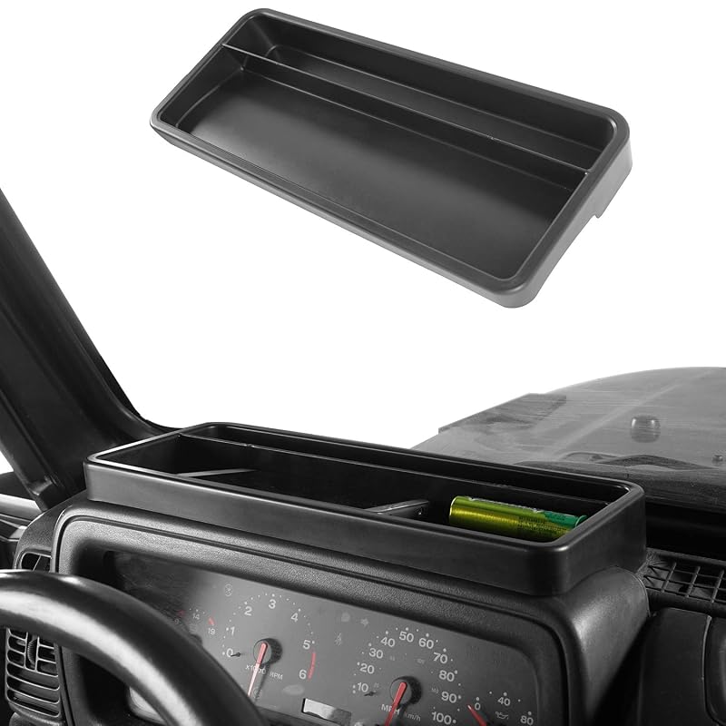 Suporte organizador para painel Hooke Road Jeep Wrangler TJ 1997–2006 com 2 compartimentos