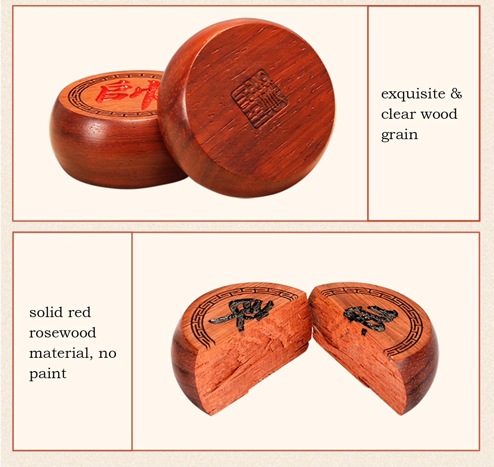 Scacchi Cinesi Xiangqi per 2 Giocatori, Gioco di strategia, Set da Viaggio Portatile con Pezzi in Palissandro e Scacchiera in Pelle (5,8 cm/2,3 Pollici)