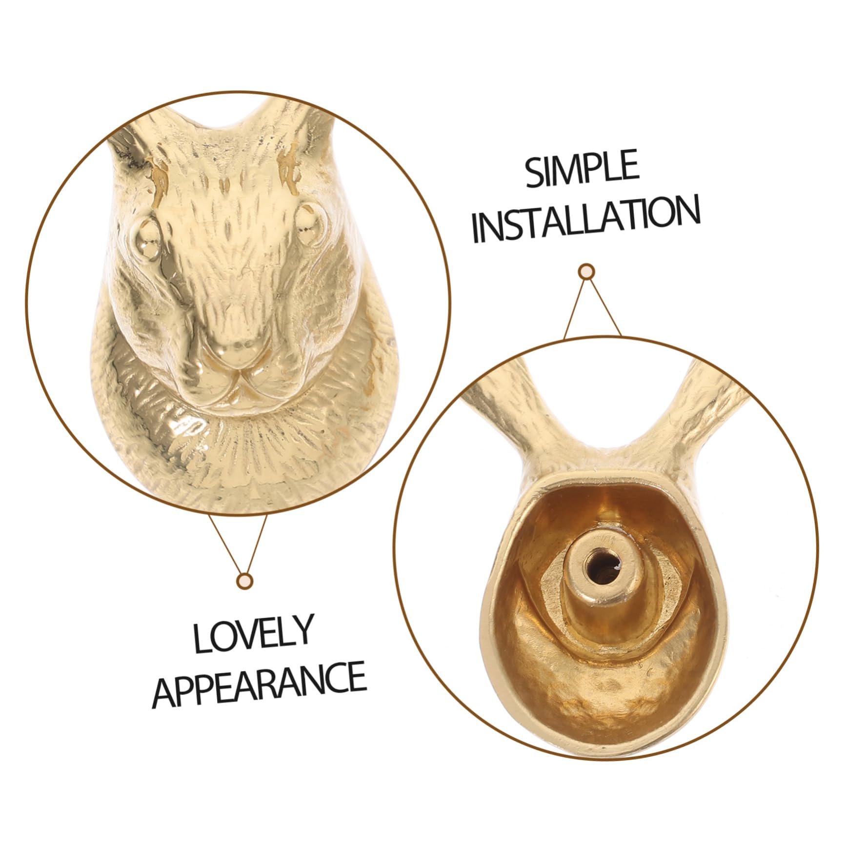 ARTIBETTER Unique Animal Head Handle Pulls Brass Knobs for Dresser Cabinet Drawer Decor