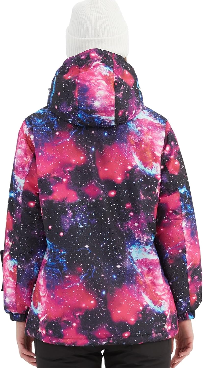 BGX Women's Ski Suit Windproof Waterproof Snowboard Colorful Printed Ski Snow Winter Jacket