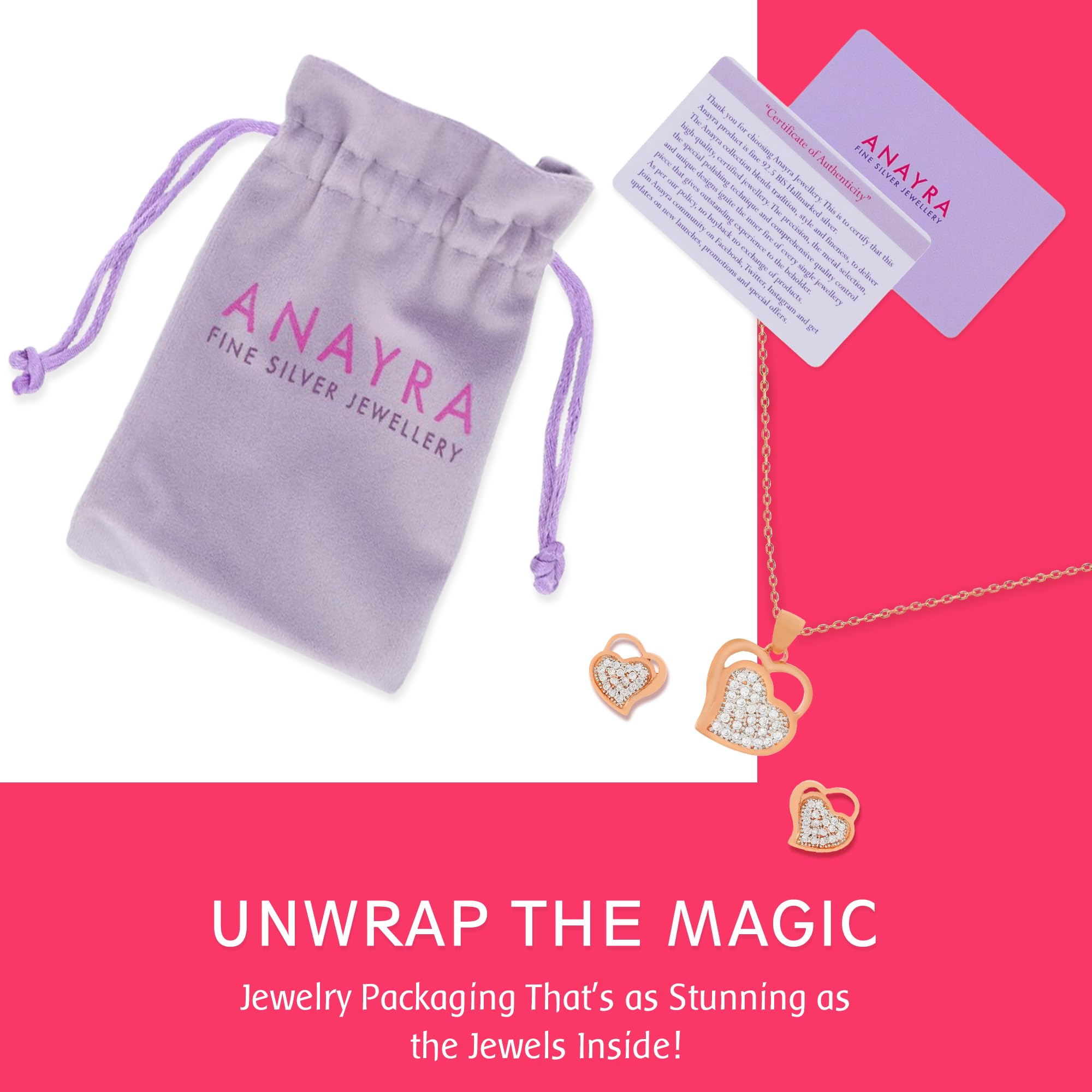 ANAYRA - Juego de colgante de plata para mujer, colgante de plata para mujer, joyería de plata 925 pura, regalo de aniversario para ella, regalo para mujer, regalo especial de cumpleaños, juego de