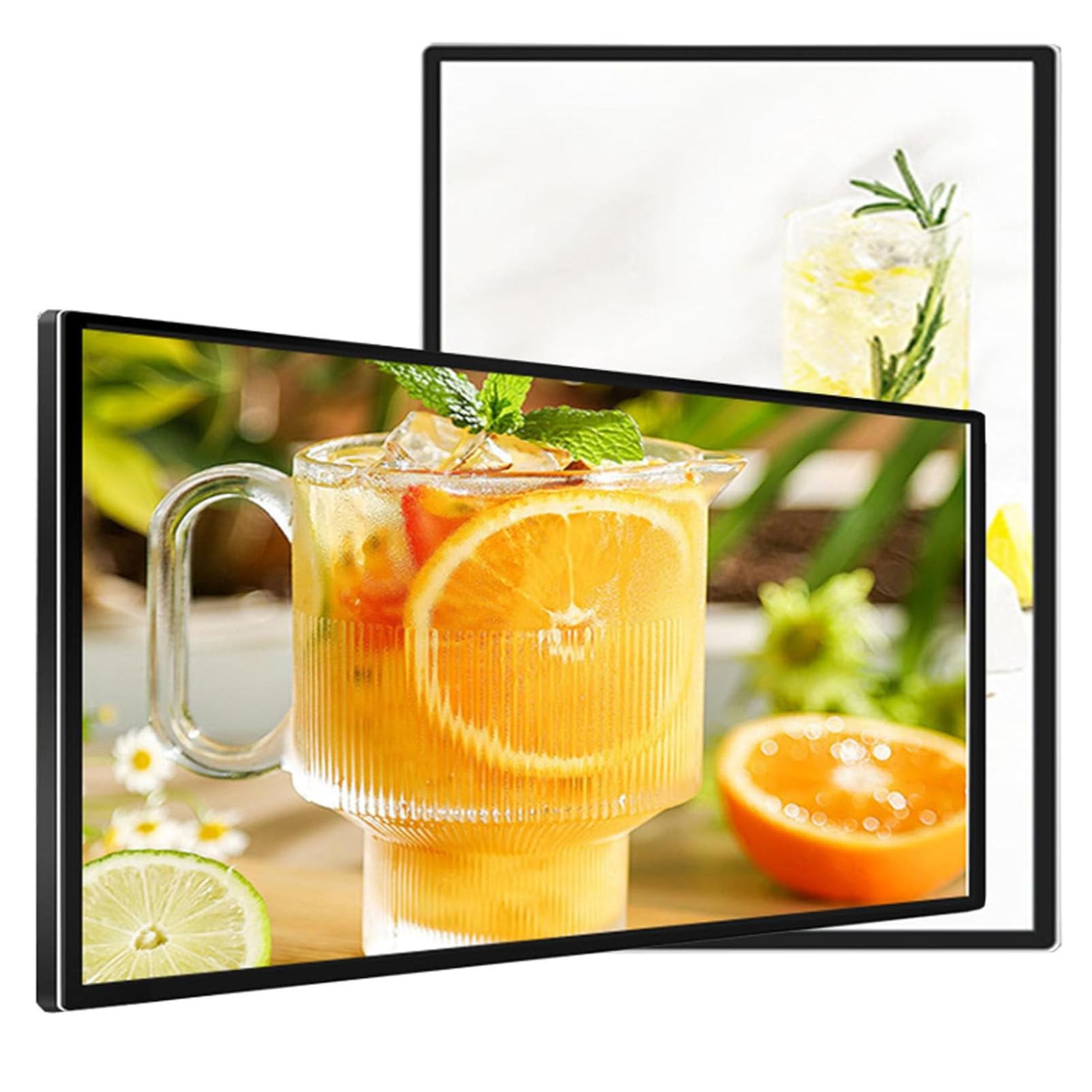 GWBoiuyQETM Digital Signage Display Wall Mount LCD Screen for Restaurants and Stores, Ideal for Menu Advertising and Kiosk Media Player