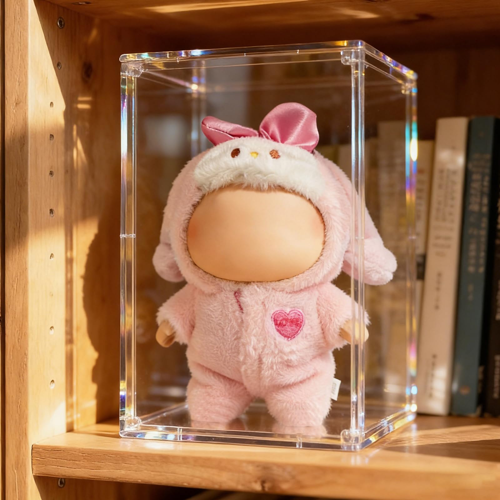 GYIOFAI 2 Pcs Doll Clothes Compatible for 17cm Dolls, Pink Plush Doll Clothes, Doll Outfit Accessories Sets - Image 4