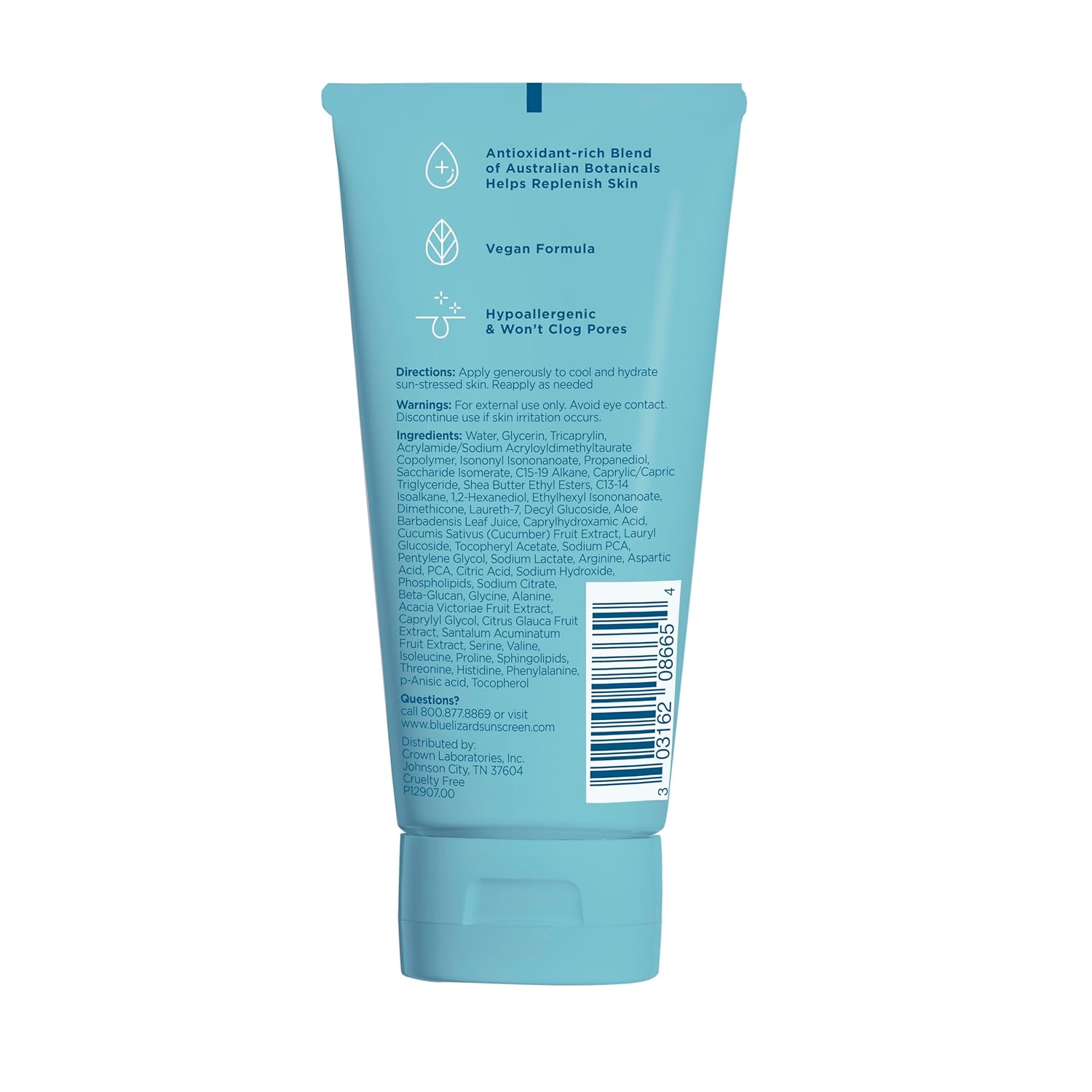 BLUE LIZARD After Sun Soothing Lotion, Lightweight Formula with Shea Butter, Soothes and Moisturizes, Proven to Reduce the Look of Redness, Instant Hydration, Vegan, Hypoallergenic, 6 oz. - Image 2