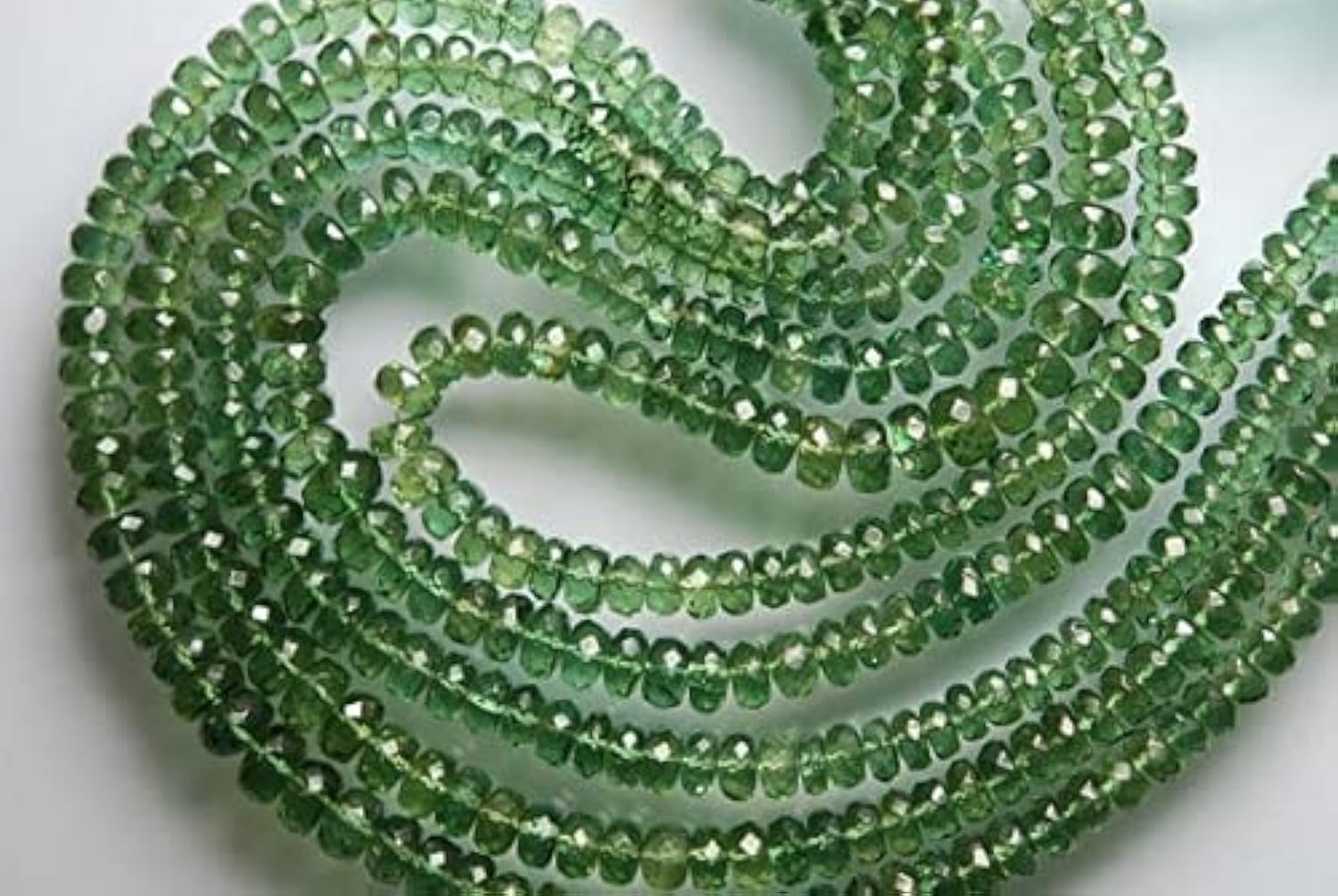 Apatite Verte Faceted Rondelles 6-4mm naturelle d'exception st