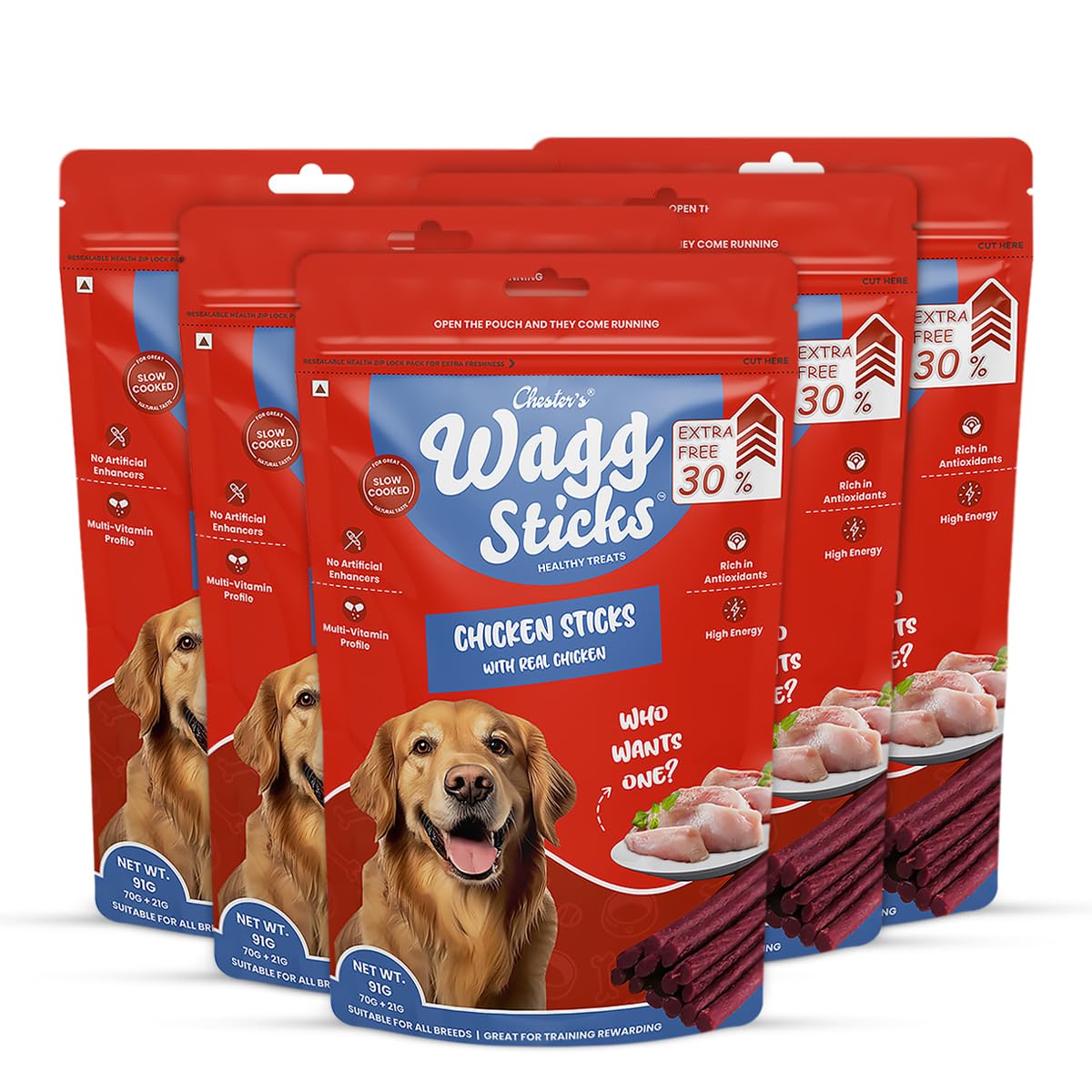 Wagg Sticks Chicken Sticks with Real Chicken Dog Treats for Training - Healthy Treat with High in Protien - 70 Grm - (Pack of 5) (B0D49PJCDW) Amazon Price History, Amazon Price Tracker