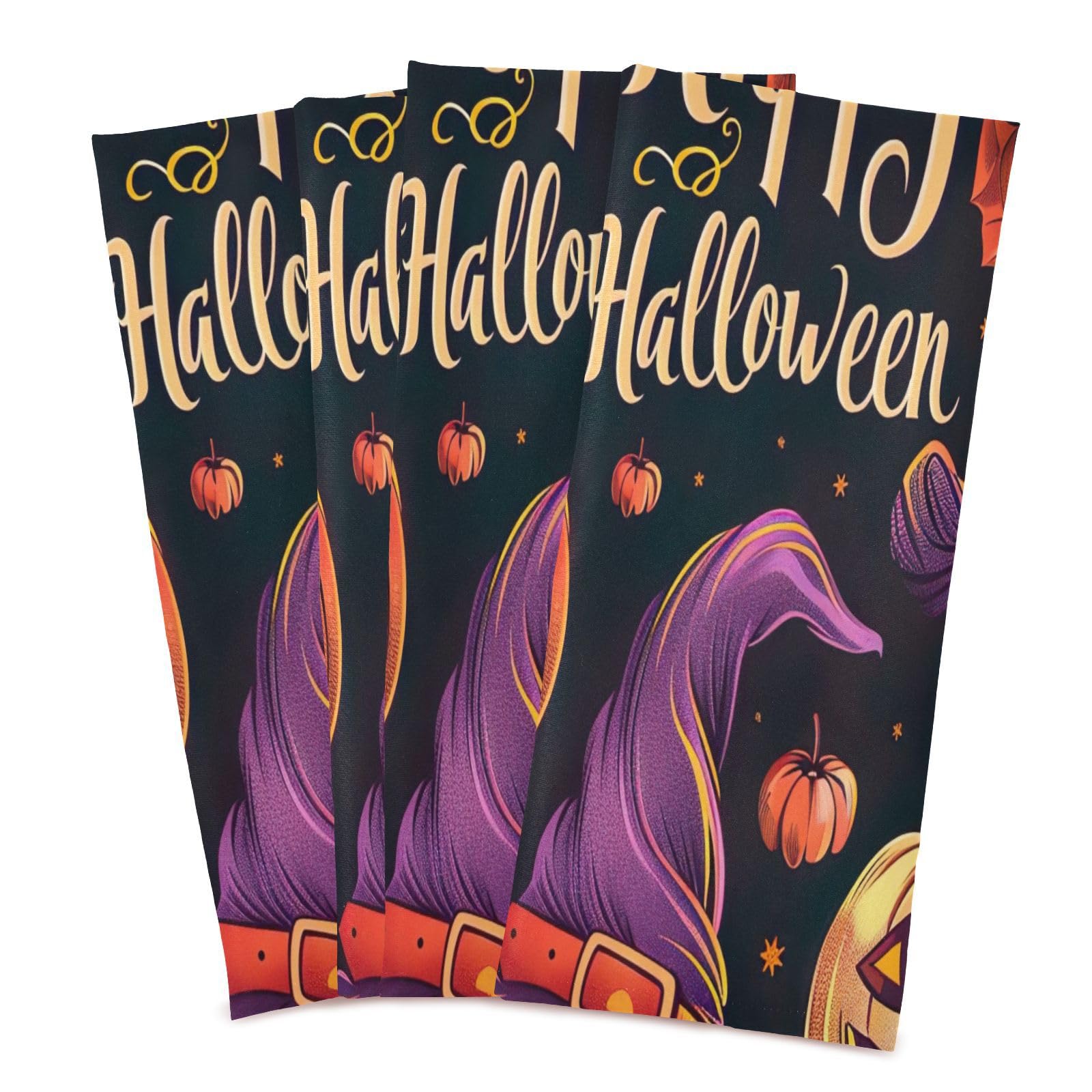 STAYTOP Happy Halloween Kitchen Dish Towel Set,1Pcs Drying Kitchen Towels Tea Towels Gift Set for Drying Cleaning Cooking Baking