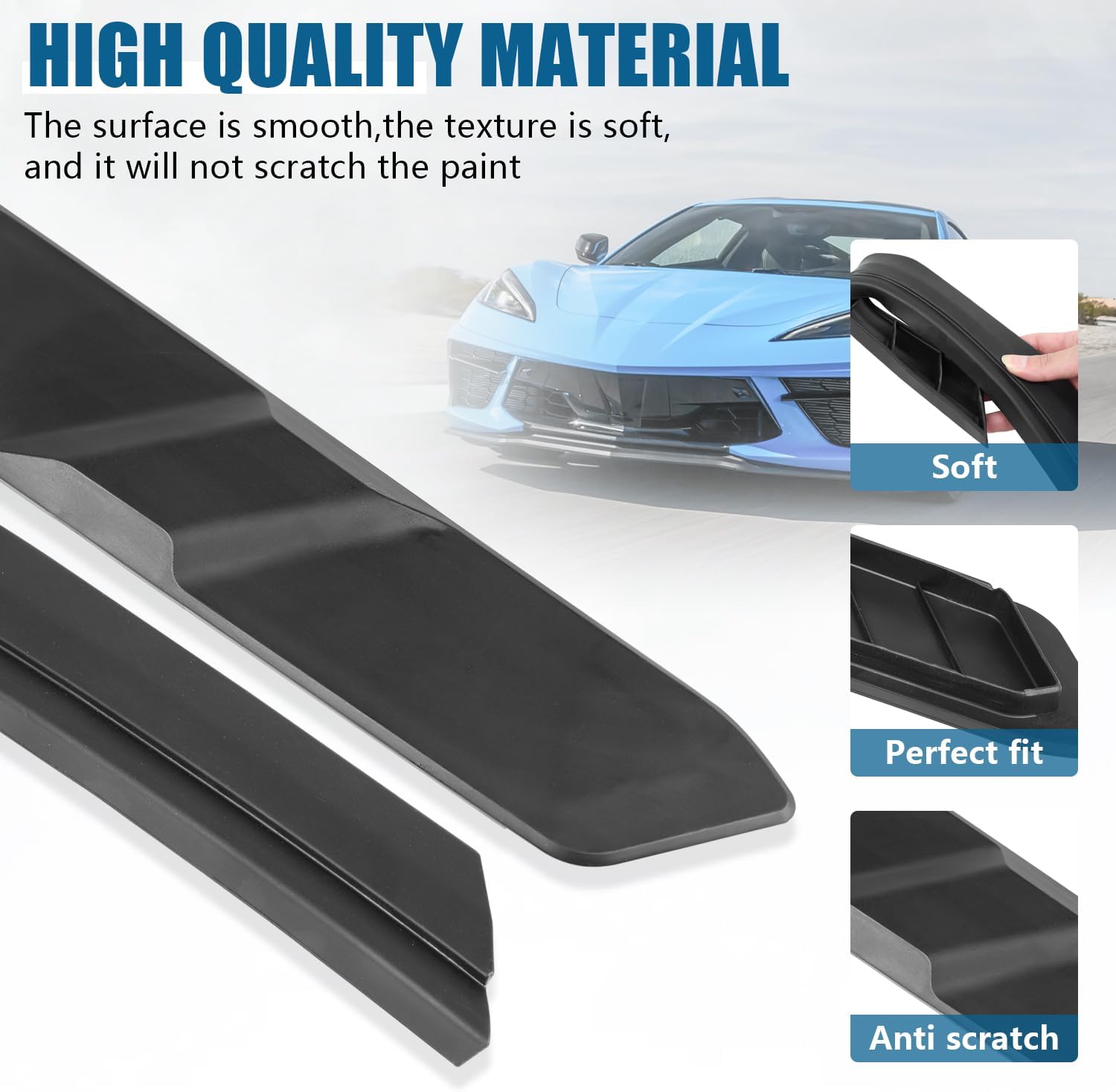 Dry Bay Vent Blocks Engine Bay Air Vent Inserts Protection Cover Compatible with for Chevy C8 Corvette Stingray E-Ray Z06 Z51 Coupe 2020-2025 Rear Hatch Hood Air Outlet Car Wash Protect Covers
