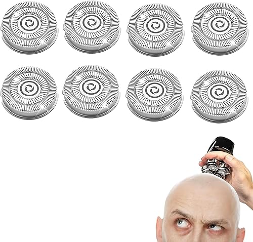 Cuchilla de repuesto para cabeza de afeitadora de 8 piezas, compatible con maquinillas de afeitar eléctricas Skull Shaver Pitbull