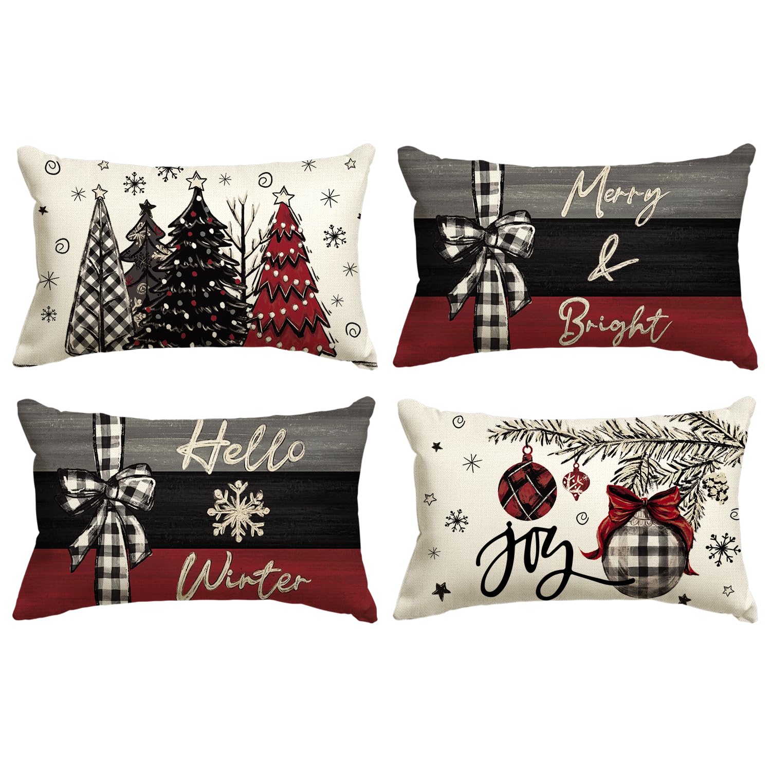 Housses de coussin de Noël rouge pour réchauffer l'ambiance