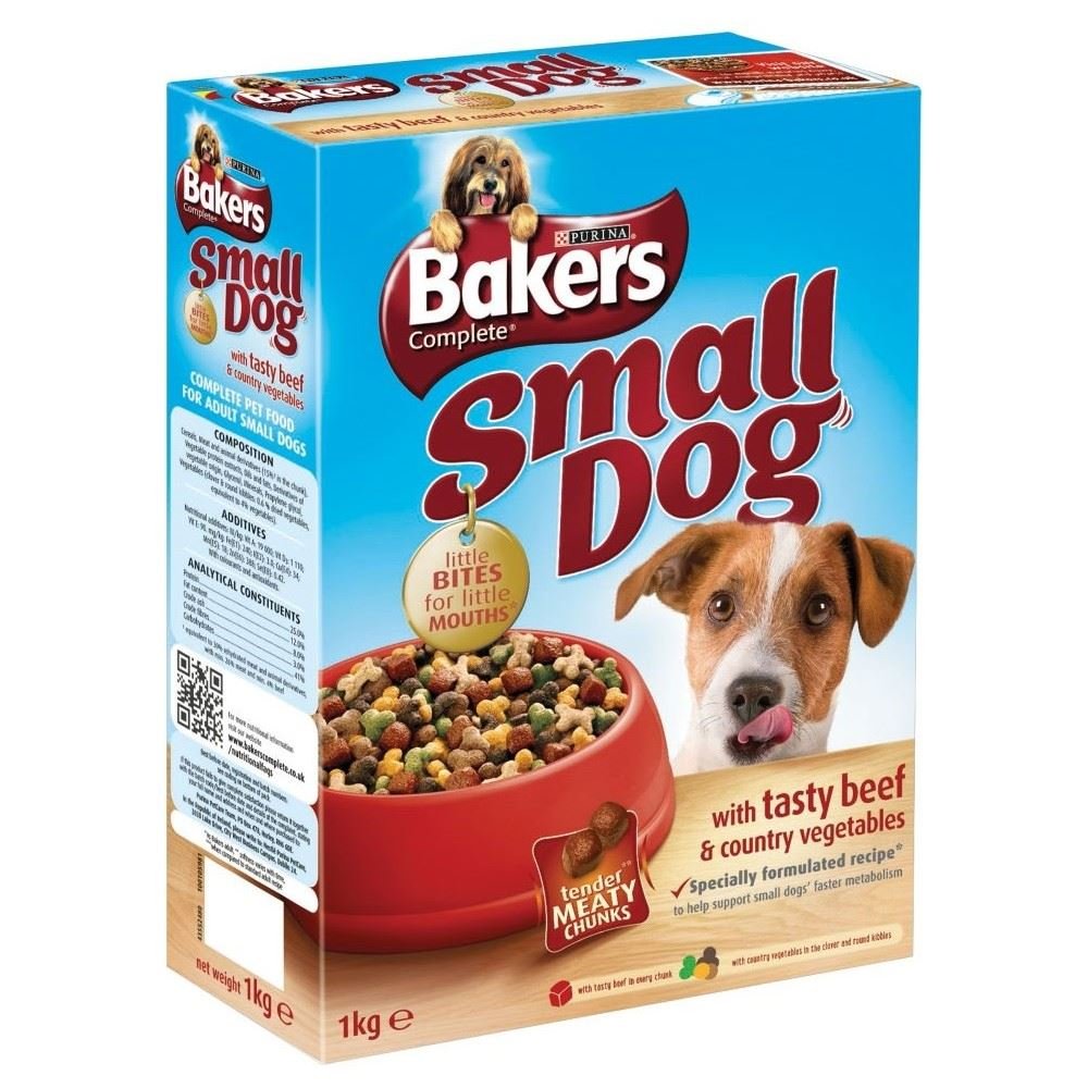 Bakers Complete Small Dog with Tasty Beef & Vegetable Medley (1Kg)