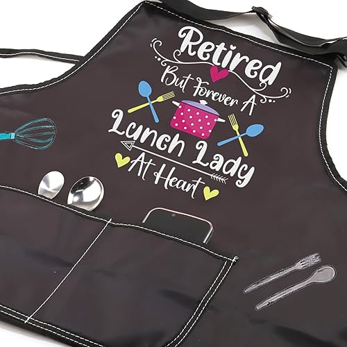 Miniatura 2 de JXGZSO Almuerzo para dama, regalo para dama, delantal de almuerzo, regalo de apreciación escolar, delantal de cocinero para trabajadores de
