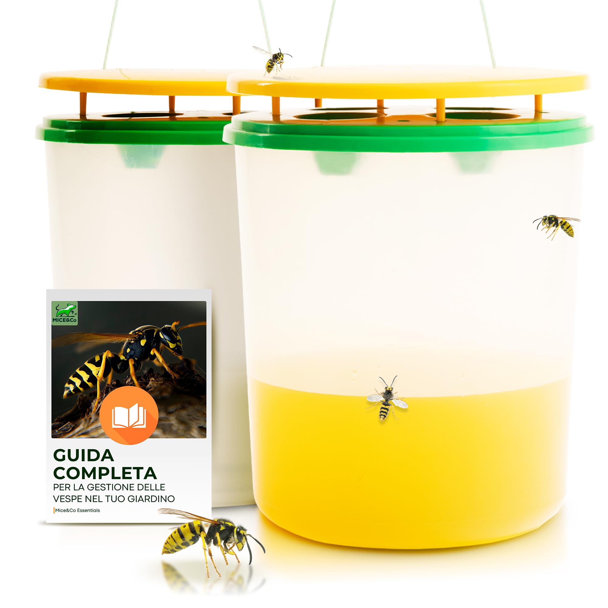 2 Trappola Calabroni - Trappola per Vespe, Trappole per Vespa Velutina Cattura di Calabroni Asiatico Grosse da Esterno, 2 Pezzi da Appendere