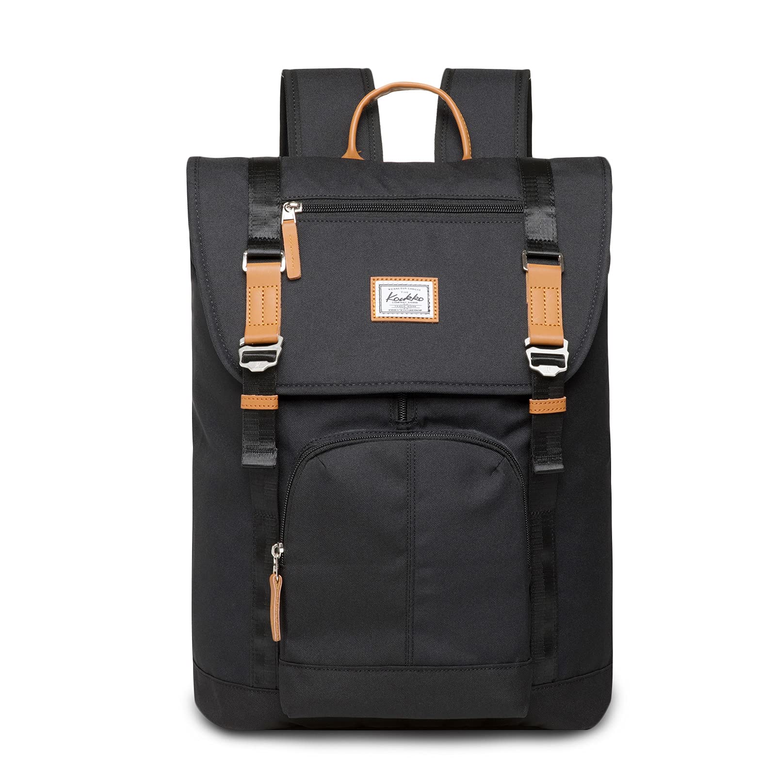 FANDARE Business Laptop Backpack, Waterproof Laptop Bag 15.6 inch, Travel Backpack with Luggage Strap for Women Men, Casual Daypack for Travel Office College Black