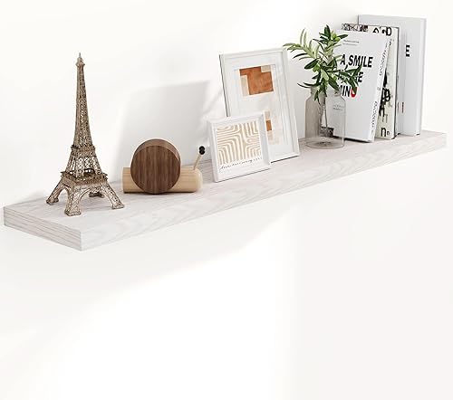 Miniatura 46 de Fun Memories Estantes flotantes de 36 x 8 pulgadas para pared, juego de 2 estantes de baño de granja, estantes de pared de madera de 36 pulgadas de