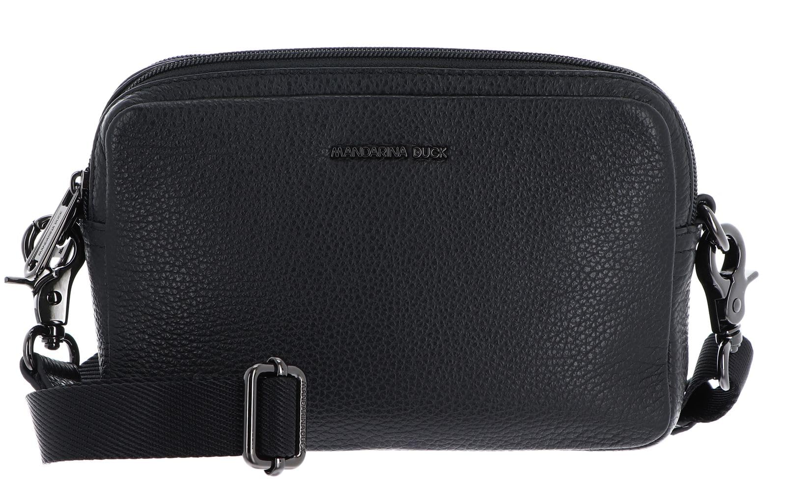 Mandarina Duck Unisex Noir Double Compartment Shoulder Bag Mellow