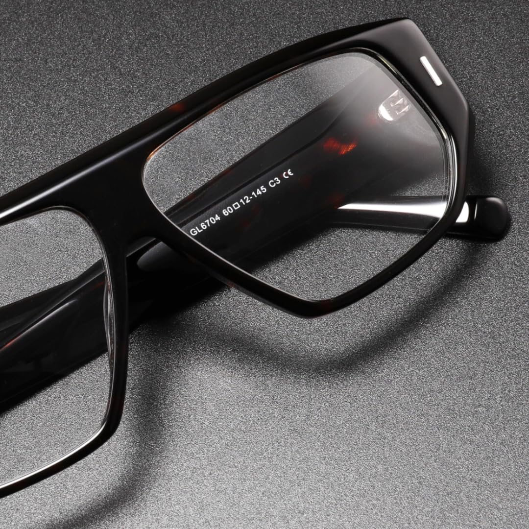 Montura de acetato grueso de lujo para gafas de hombre y mujer.