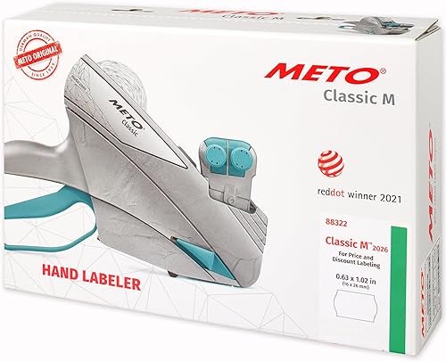 Miniatura 3 de Meto Price - Kit de pistola Classic M 2026, etiquetado de reembolso, doble línea, 20 dígitos, incluye un rollo de etiquetas de 0.63 x 1.02 pulgadas