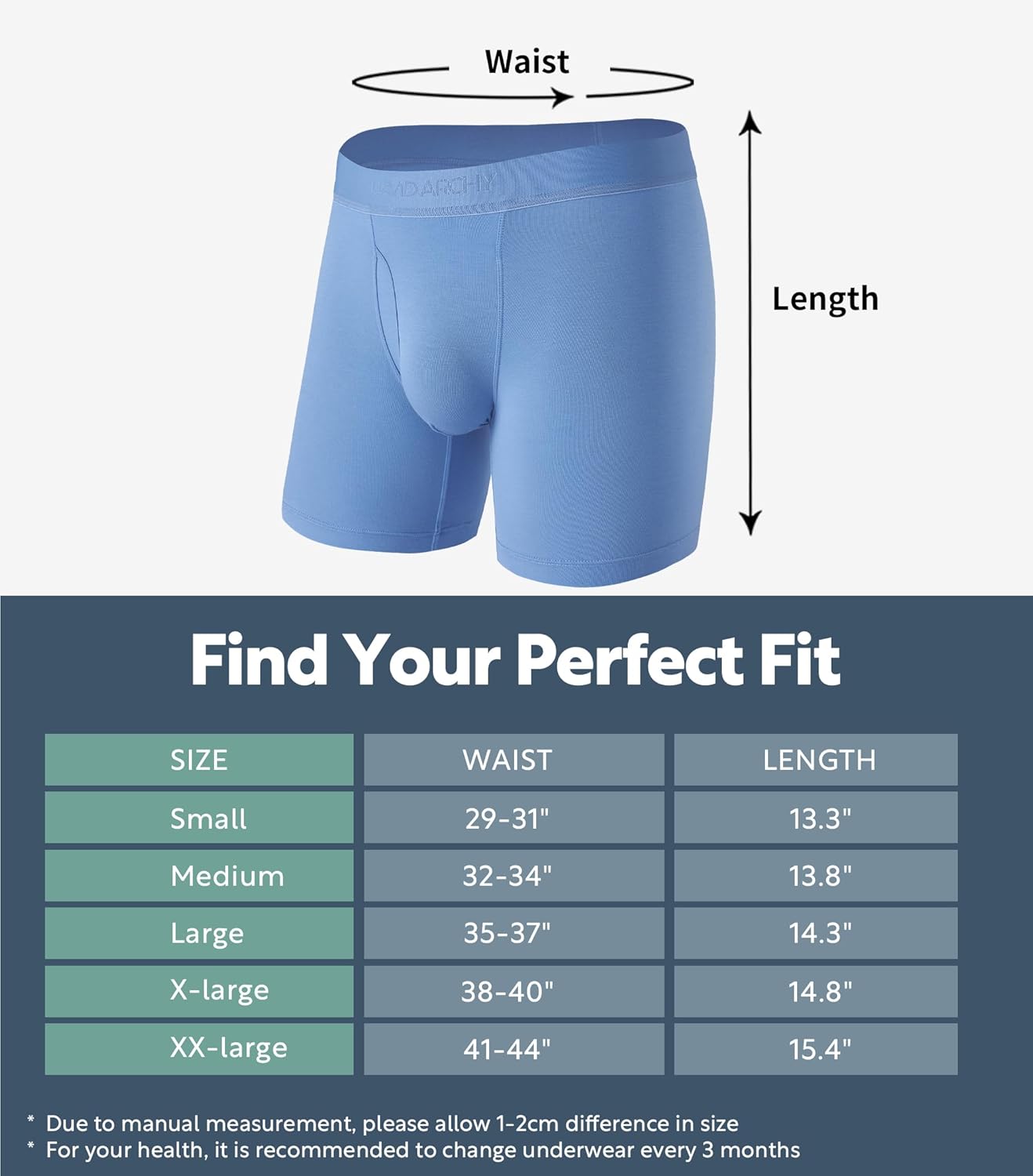 DAVID ARCHY Mens Underwear Breathable Second Skin Soft Modal Boxer Briefs for Men Pack, Wide Waistband No Ride Up - Image 7