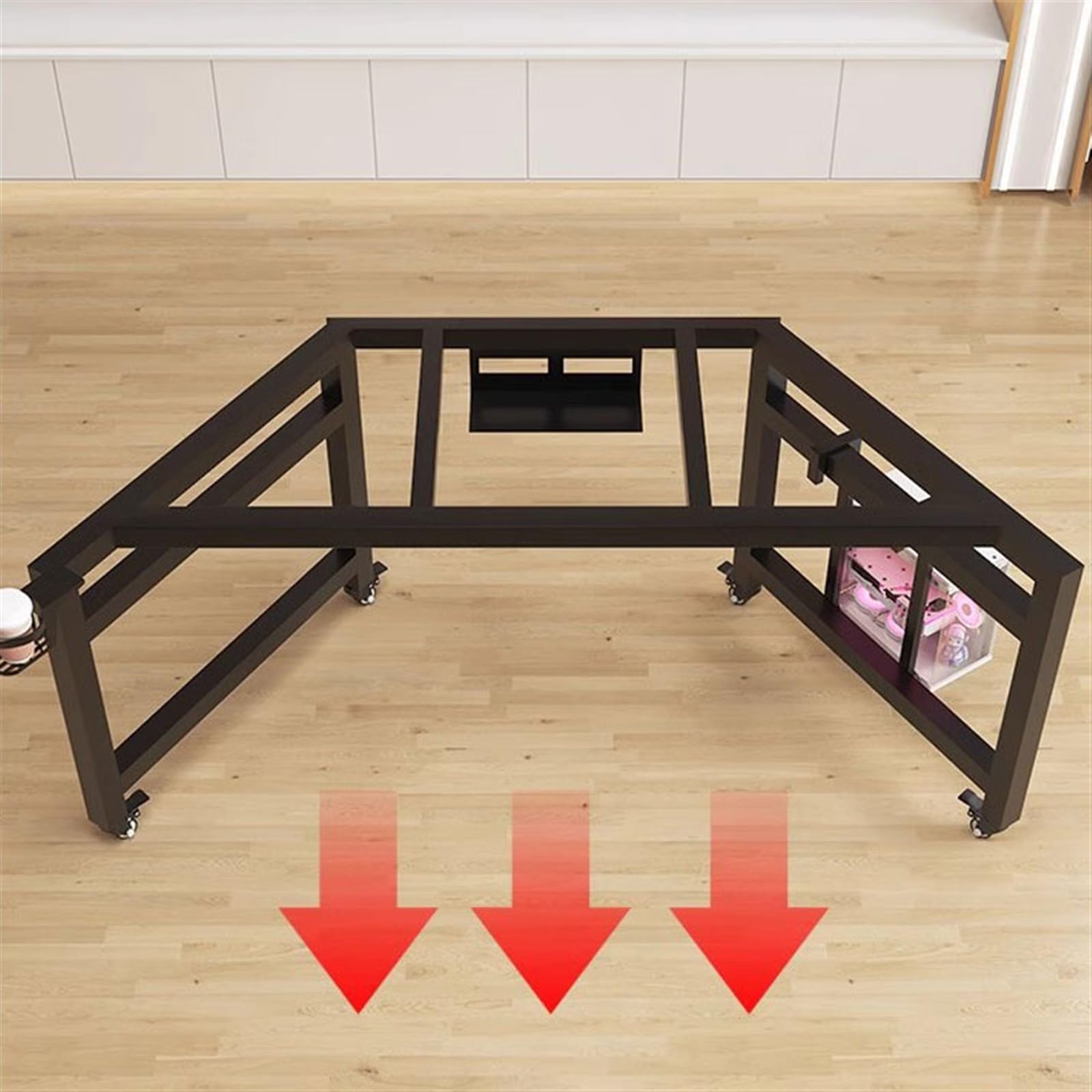 Einfach Mobiler Live-Tisch Anker mit Sonderangebot mit Ware Desktop-PC-Tisch Gaming-Tisch Licht Luxus-Display-Tisch Werkbank Schreiben(Weiß,140x76x74cm)