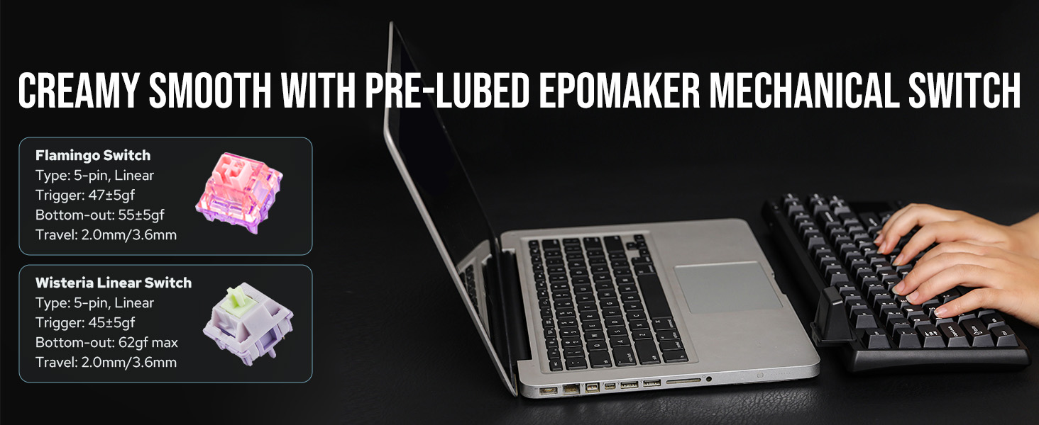 Amazon | 【新登場】EPOMAKER RT80ワイヤレスゲーミングキーボード