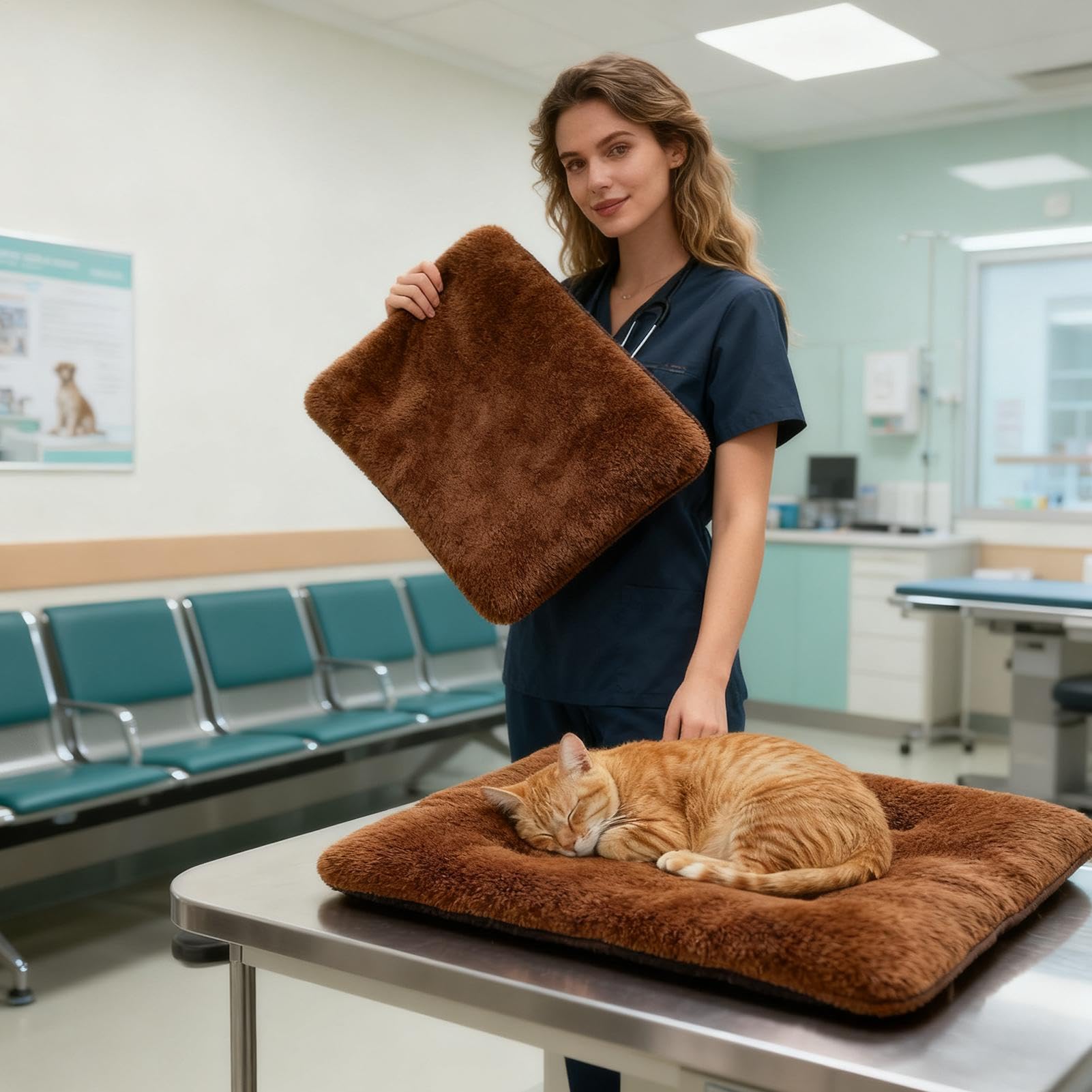 Coussin auto-chauffant non électrique pour chat