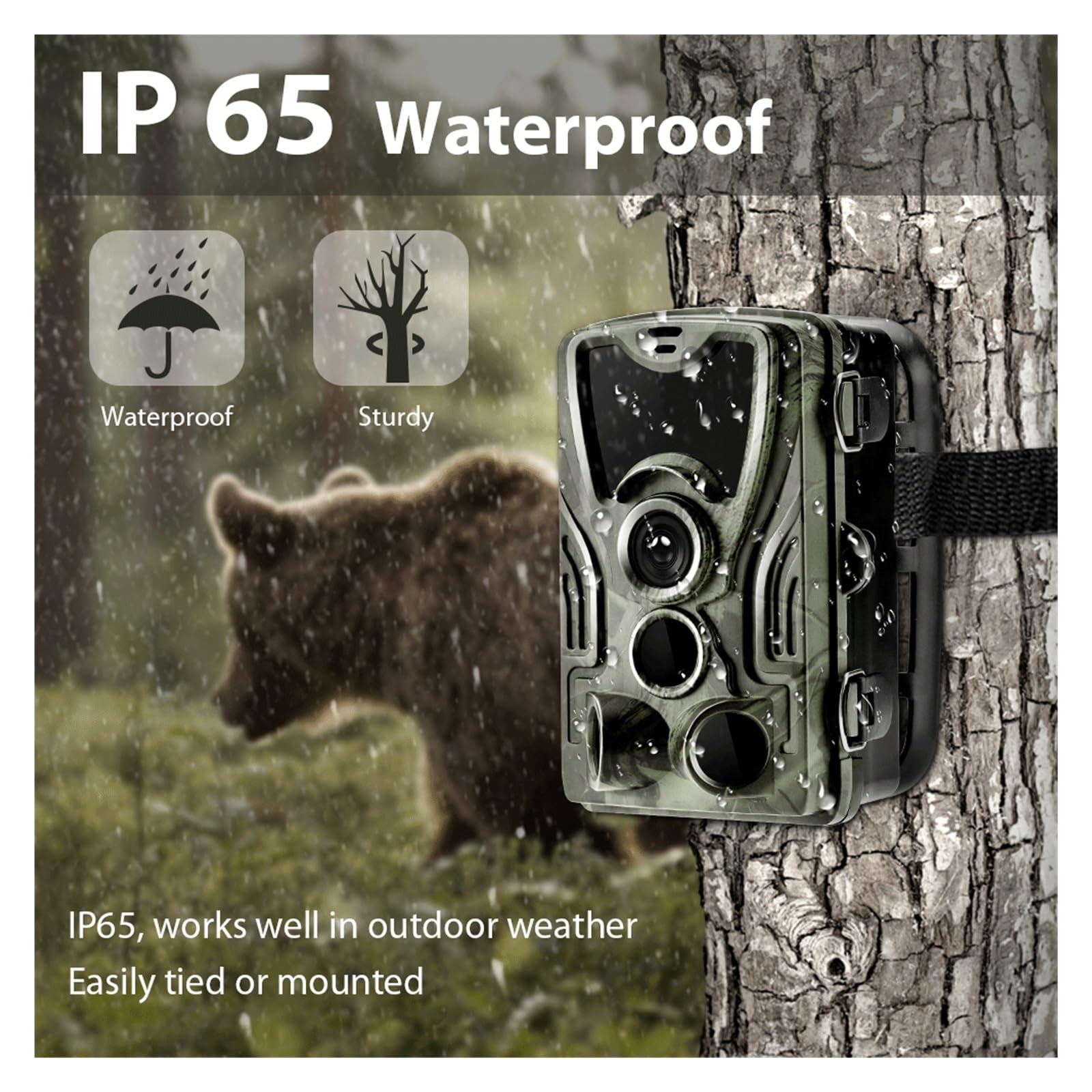 Kamera Myśliwska Night Vision Wodoodporne Dzikie Kamery Fotopułapki Nadzór Kamery Dzikiej Przyrody Clear Easy