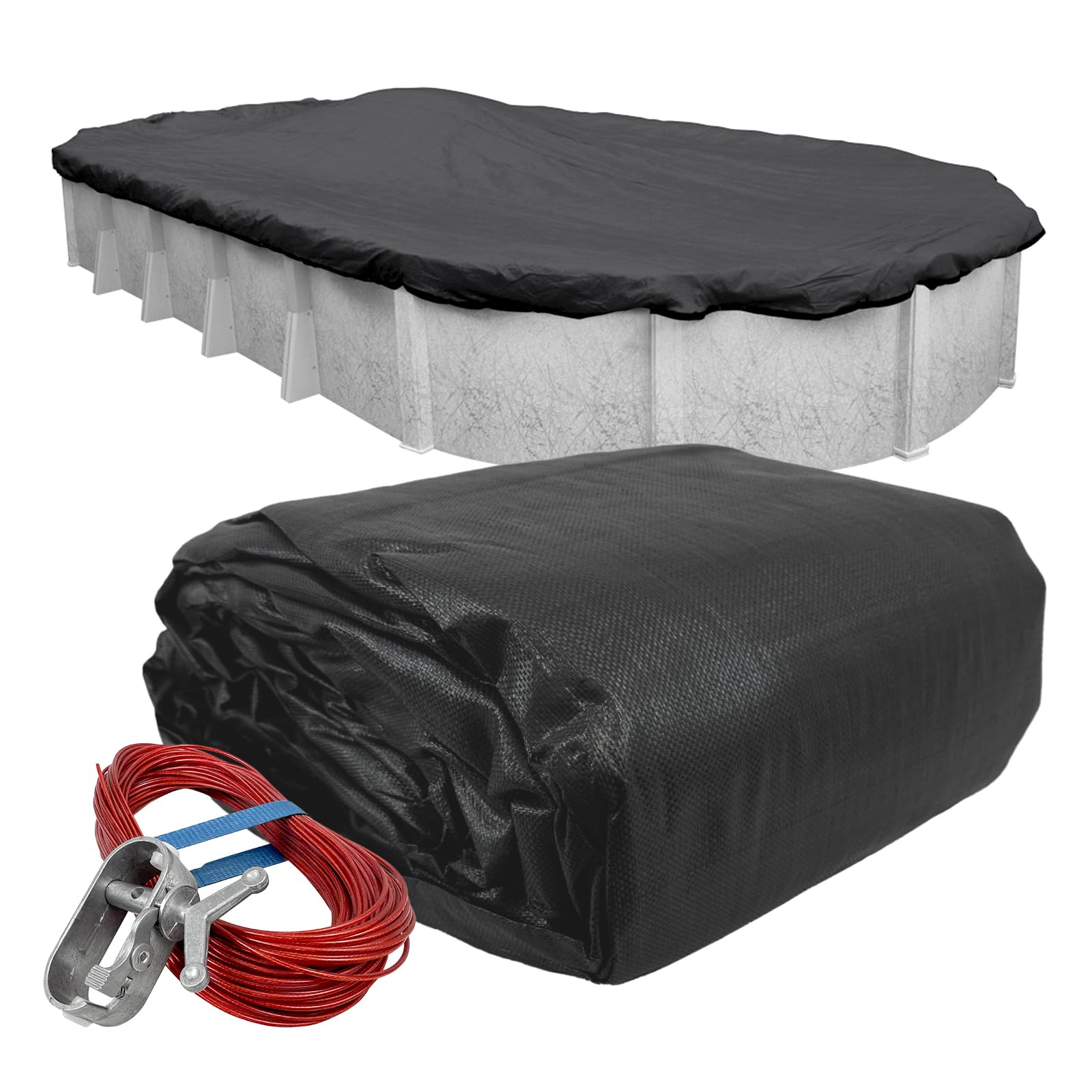 Robelle 381530 Mesh Winter Cover for 15 by 30 Foot Oval Above-Ground Pools