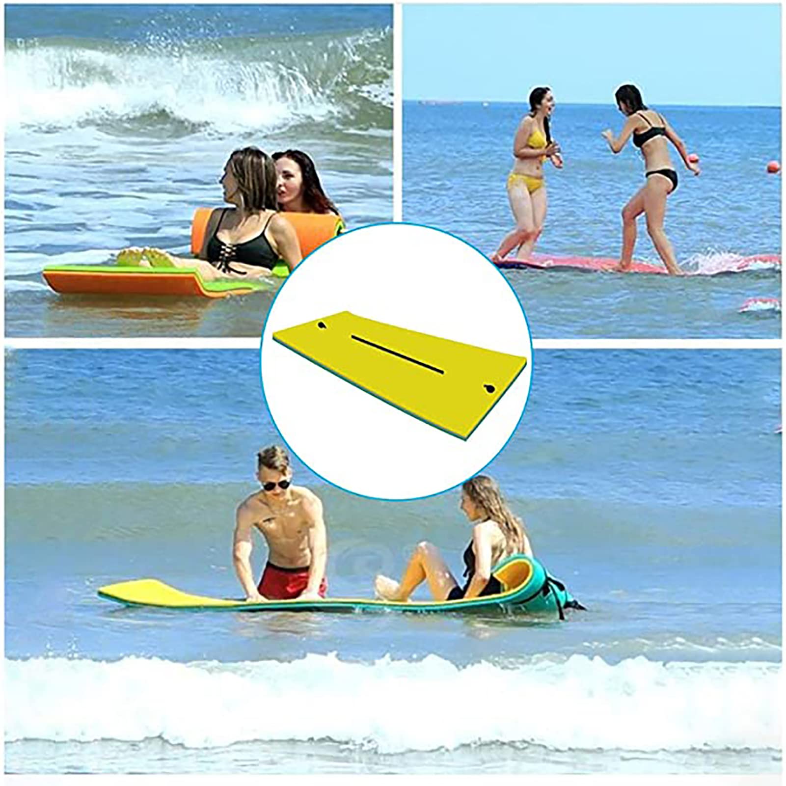 Colchoneta Flotante para Exteriores, Ideal para Playa, Lago, océano, Piscina, Gran tamaño, 3 Capas, Espuma Resistente al desgarro, Gigante, para Nadar y Broncearse.