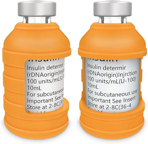 Funda protectora de insulina a través de botella para diabéticos, funda protectora de silicona para proteger tu frasco de insulina de la rotura,