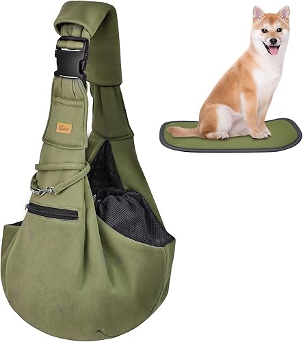 CUBY Transportador para perros y gatos Bolsa reversible de papoose para mascotas manos libres Bolsa suave y diseño de bolsa Adecuado para
