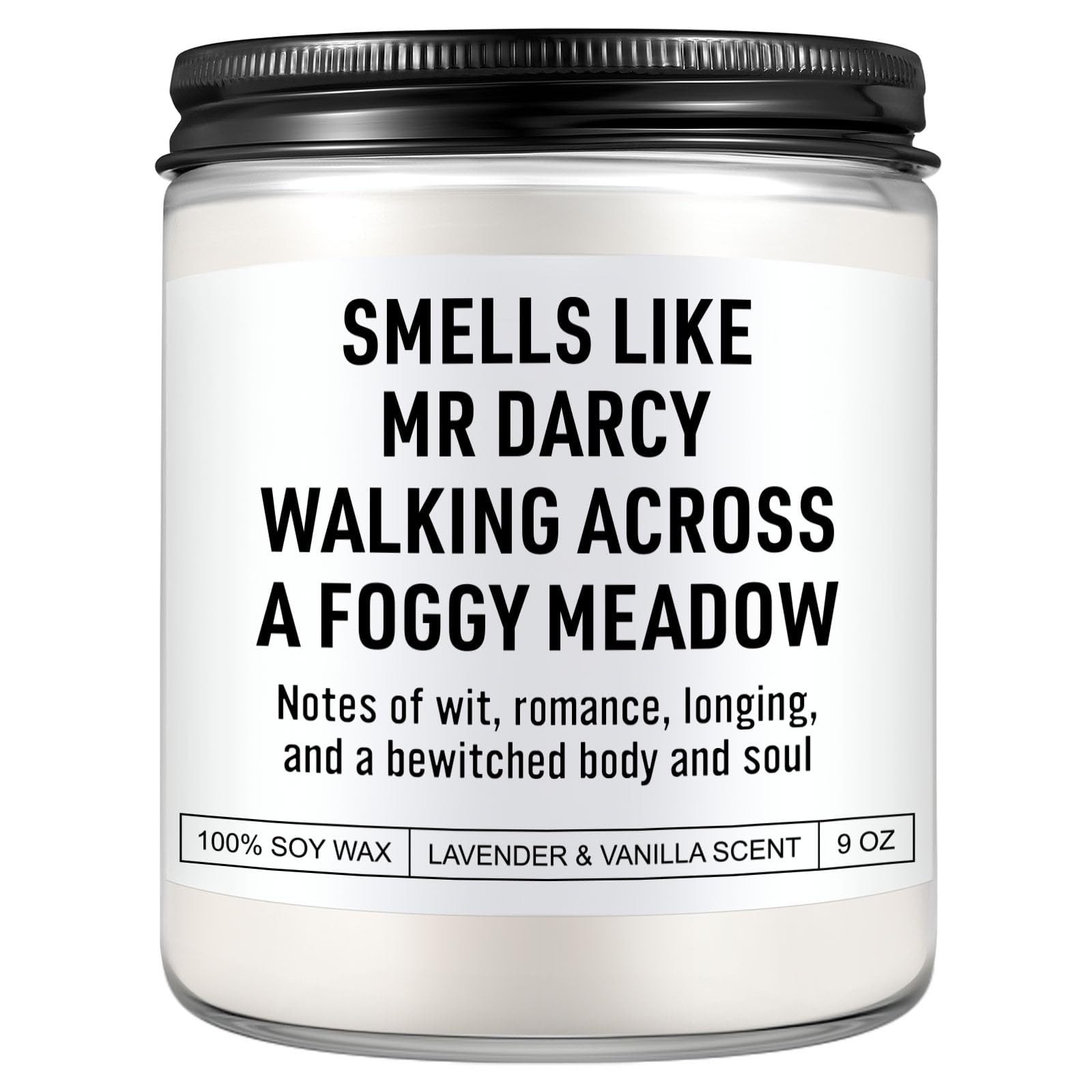 Mr Darcy Reading Candle, Pride and Prejudice Gifts, Bookish Merch & Decor, Jane Austen Gifts, Funny Mothers Day, Birthday, Literary Presents for Classic Literature Book Lovers, Readers