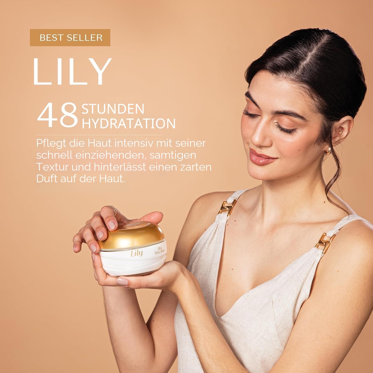 O BoticárioLily Geschenkset mit Parfüm und Hautpflege: Parfümierte Körpercreme, Satin, 250 g und Eau de Parfum, EDP, 75 ml