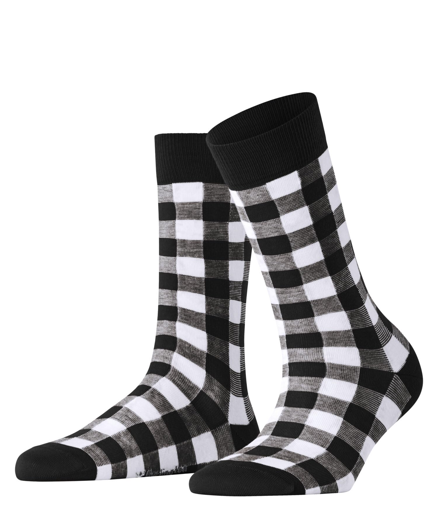 Burlington Women's Vichy W So Cotton Patterned 1 Pair Socks, Black 3000, 3.5-7