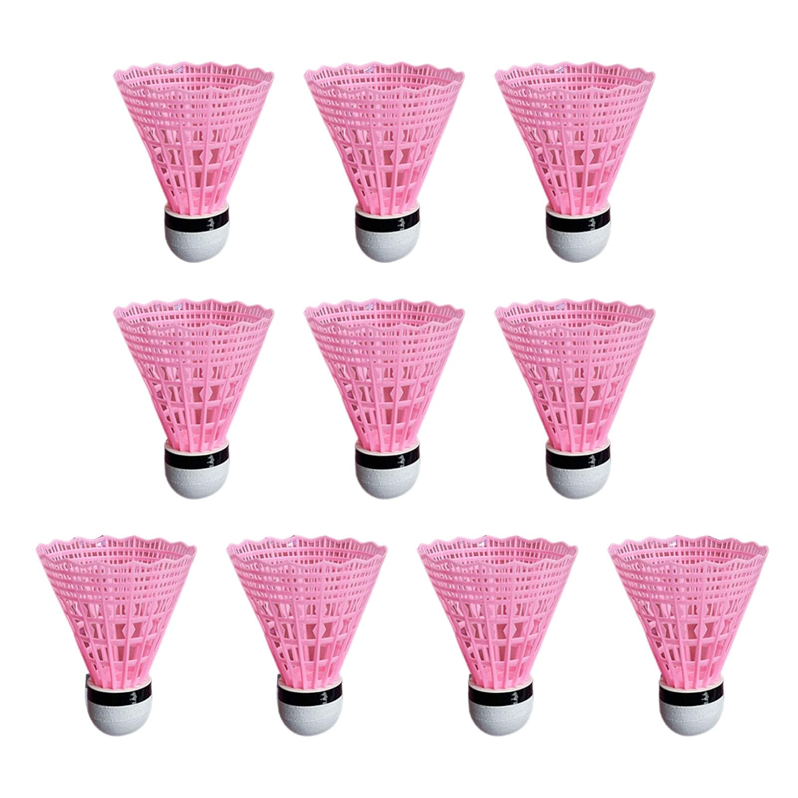 matumou 10Pcs Nylon Badminton Stable Durable Nylon Shuttlecocks Youth Players Indoor Outdoor Badminton Training