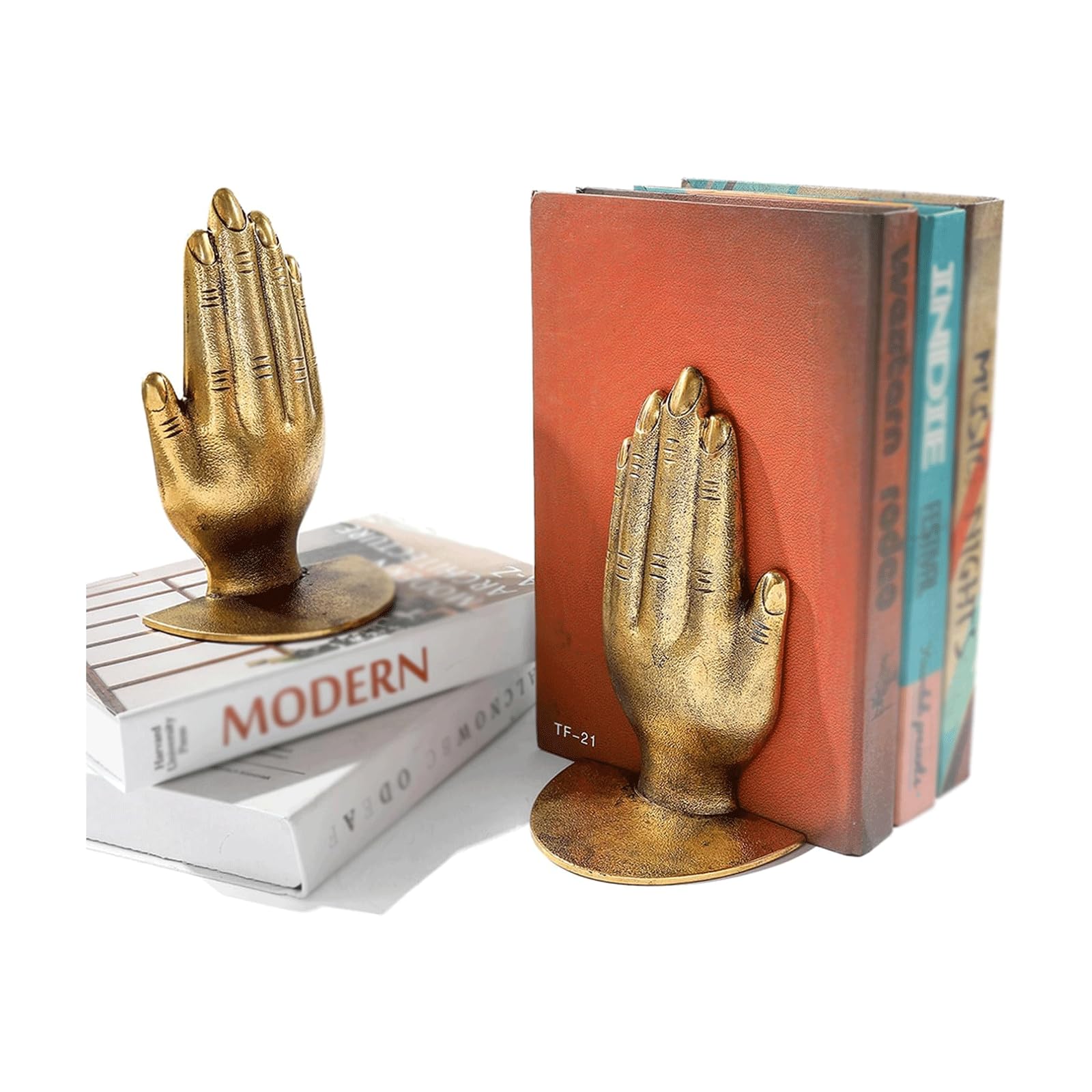 EYPKPL Sujeta Libros Tapones para Libros, Arte Decorativo, sujetalibros Decorativos, Extremos Dorados únicos para Libros, sujetalibros Decorativos para el hogar, Oficina, escuelas práctico