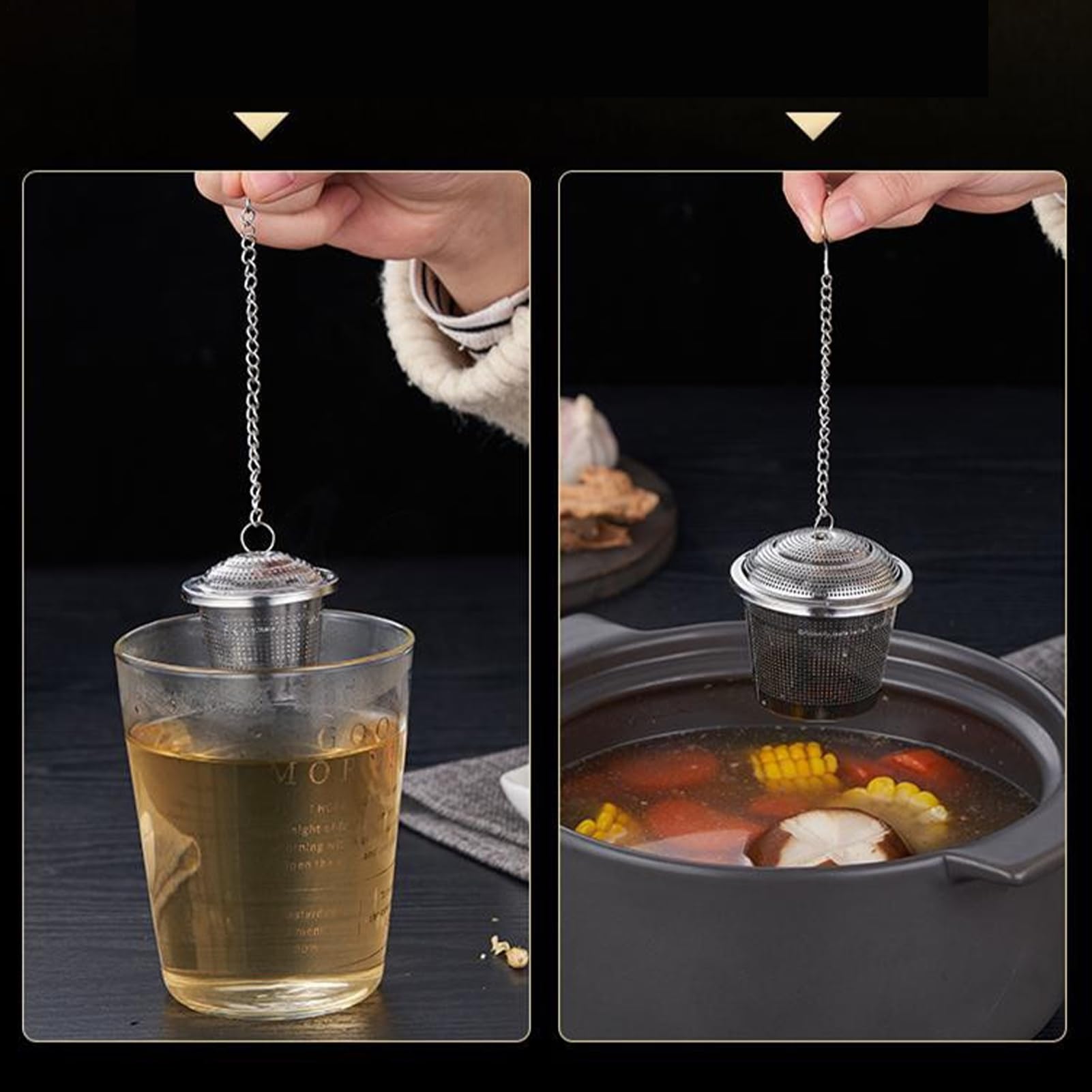 Boule Filtre à Assaisonnement Infuseur À Thé En Métal Alimentaire Avec