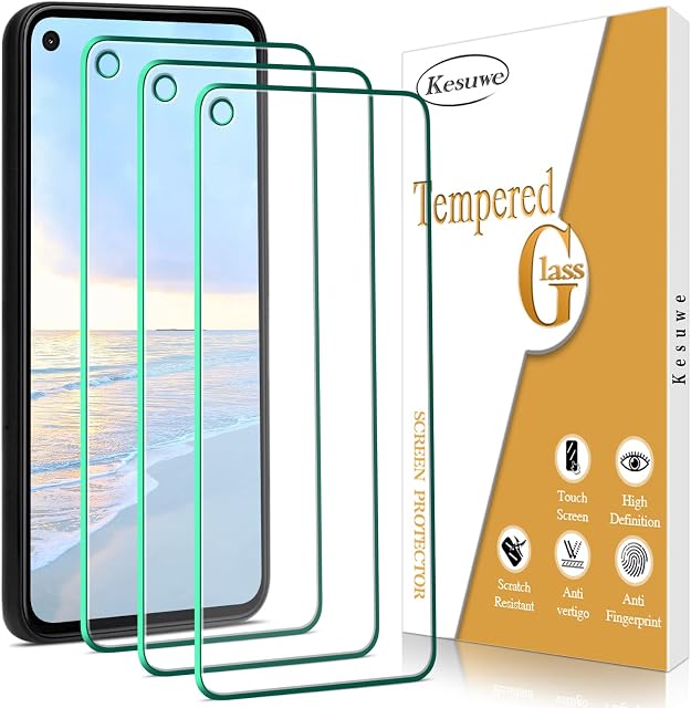 Kesuwe [3 Pack] Screen Protector for Google Pixel 4a 5G Tempered Glass, Premium Quality Guard Film, Anti Scratch, 9H Hardness, Case Friendly, Bubble Free, HD Clear, Easy Installation