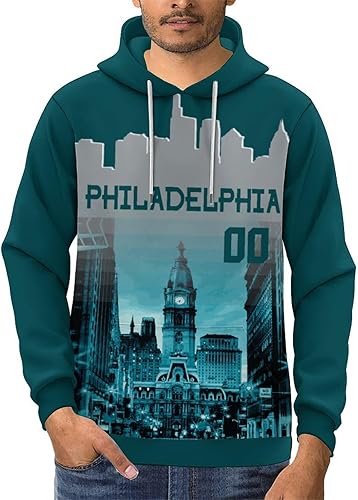 Miniatura 3 de Gyurioh Sudadera personalizada con capucha de fútbol City Night Skyline, sudadera personalizada con nombre, número de fanáticos, para hombres,