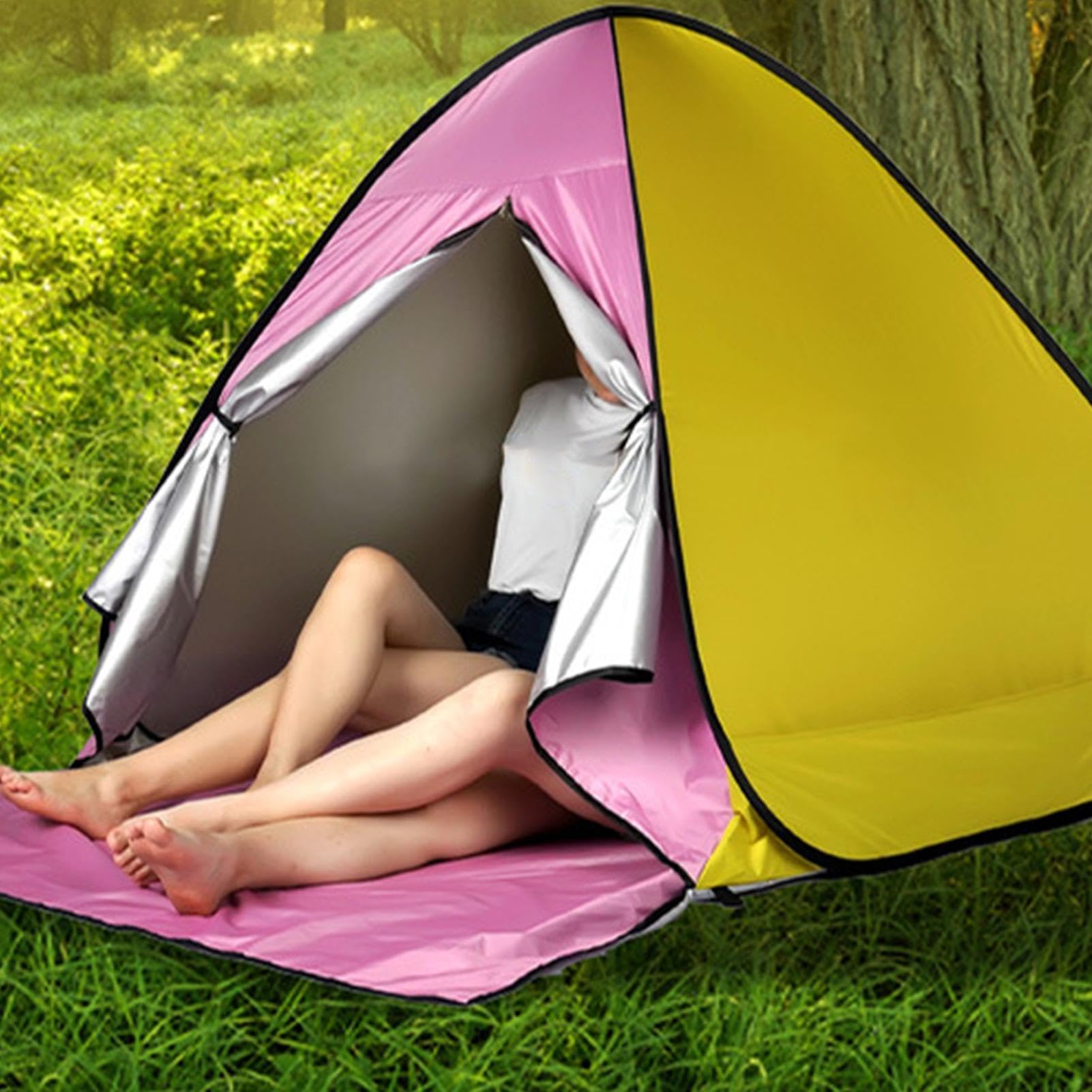Pare-Soleil pour Tente de Plage, Tente d'ombrage de Plage Pop-up | Cabane légère et Facile à Installer | Pare-Soleil de Plage Facile à Installer, abri Pare-Soleil Anti-UV, Tente instantanée