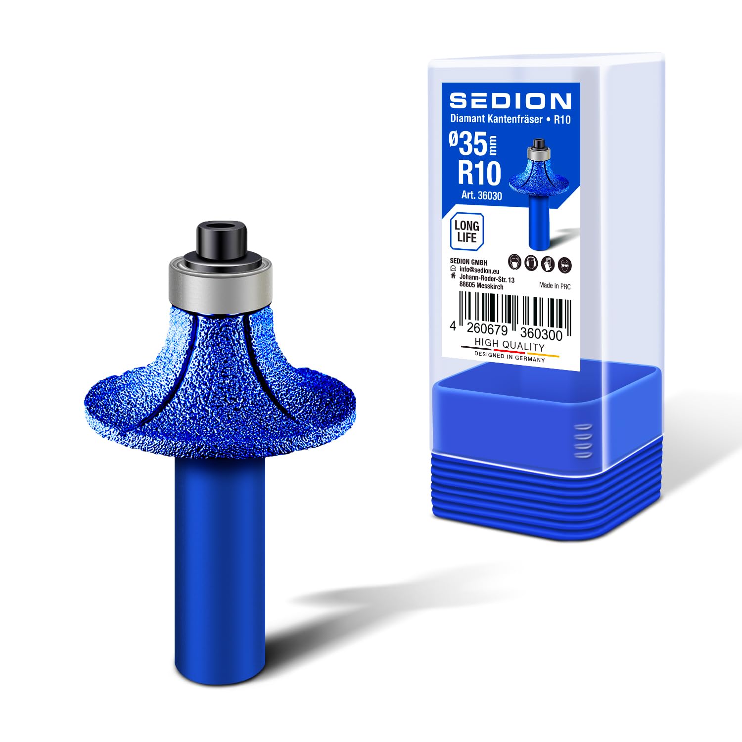 SEDION Fresa Diamantata Per Arrotondare Bordi - 35mm X R15 Per Piastrelle, Granito, Marmo - Foto 5