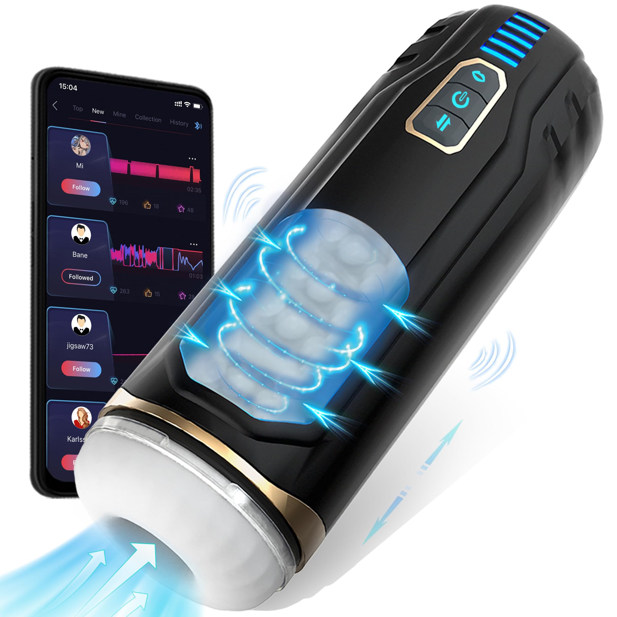 Amazon.com: Sinloli Male Masturbator APP Controlled Sex Machine, Automatic  2-in-1 Sex Toy with 10 Thrusting, Vibration Sucking Modes Pocket Stroker,  3D Realistic Sleeve for Men Masturbation : Health & Household