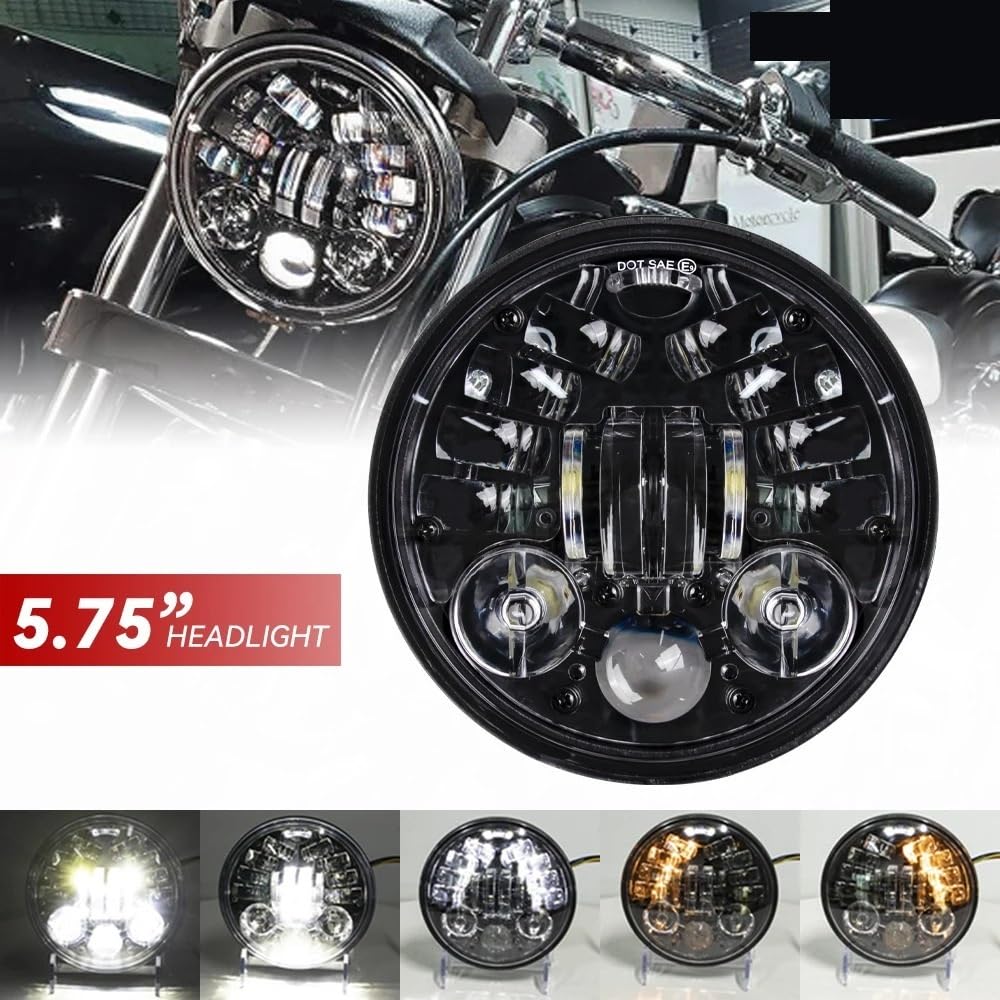 Moto Faro Anteriore Moto 1pc 5-3/4 faro LED da 5.75 pollici per Davidson Dyna per Street Bob per Night Rod Train per Softail per Deuce
