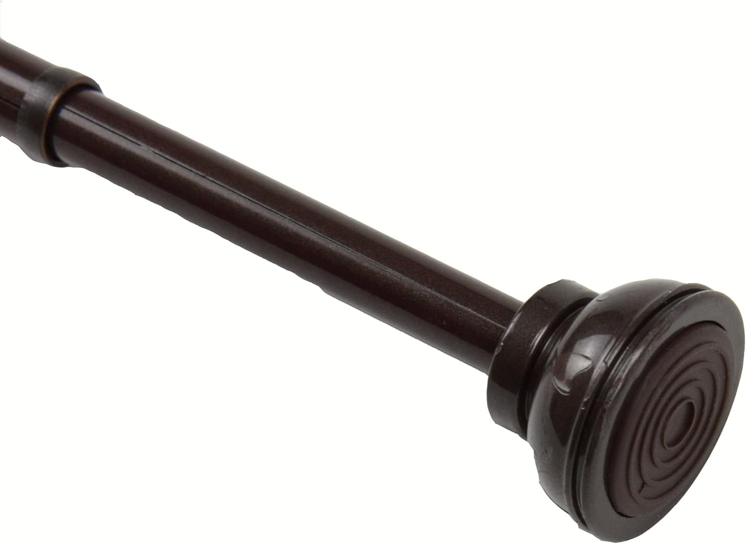Decorative Round Spring Tension Rod in Bronze set of 2 (36 in. - 54 in.)